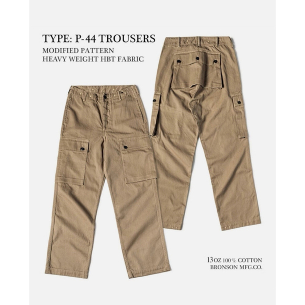 Bronson Modified P-44 Fatigue Pants 13 HBT Men Monkey Trousers Cargo Pockets 32